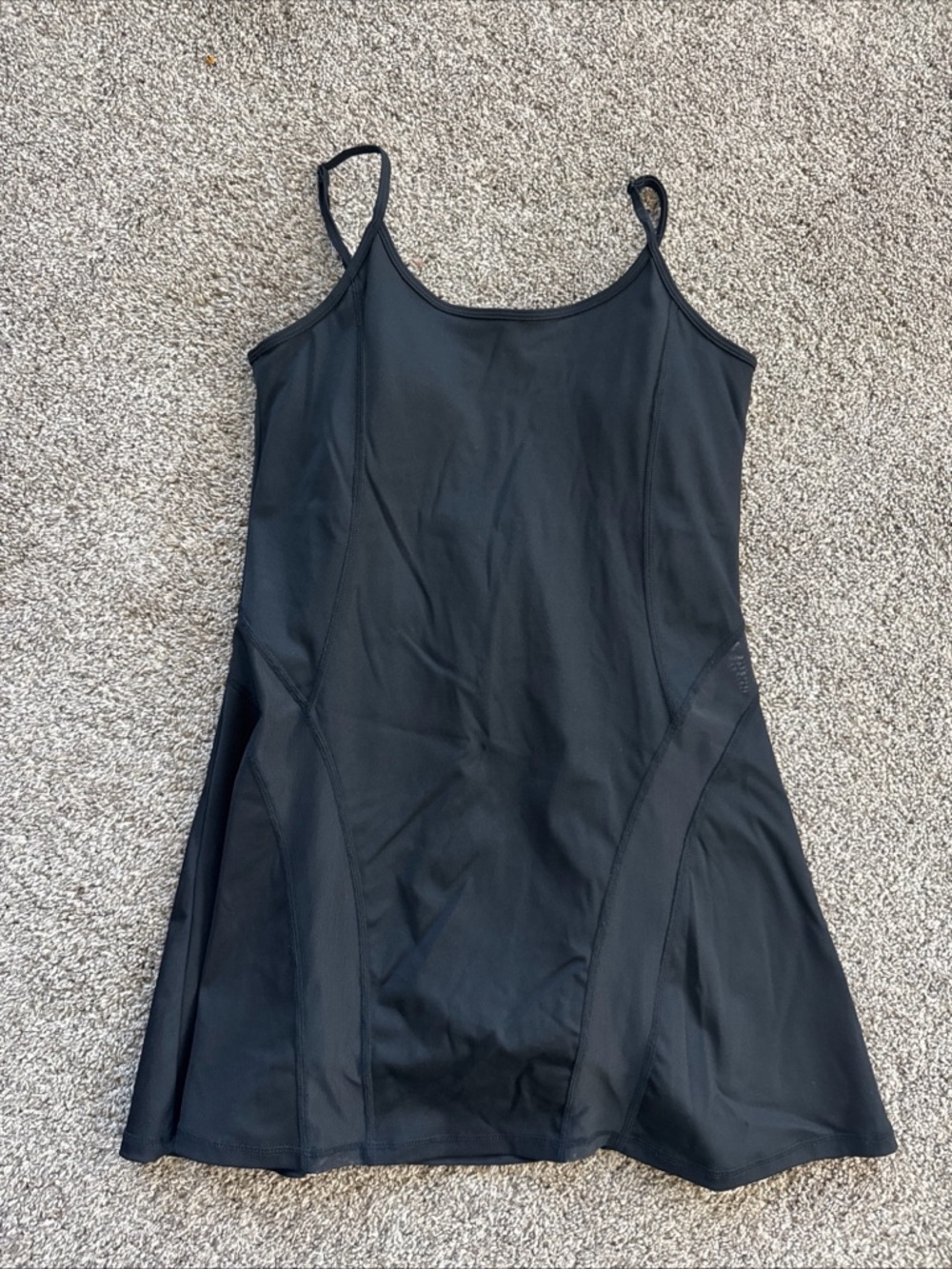 New In Women’s Small Black Athletic Tank Skort Dress EUC Has Cups